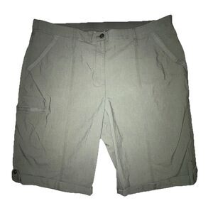 Chico's Women's Green Shorts Cargo Cuffed Size 16 XL Chico's Size 3 Lightweight